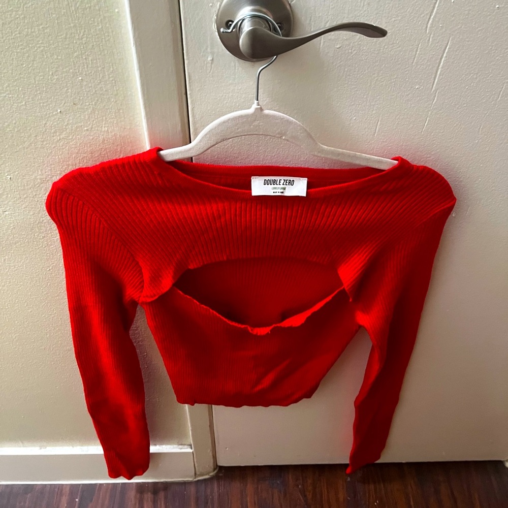 Never worn red crop top